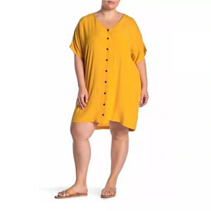 Madewell Yellow Button-Down Dress